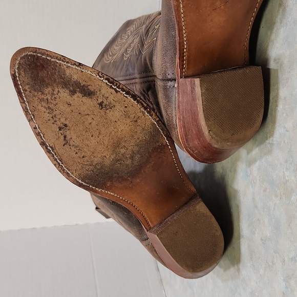 Abilene 9059 brown cowgirl boots 10 - Picture 7 of 11